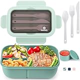 Brotdose mit Trennfächern Set,1250ml Lunchbox mit Fächern Kinder/...