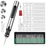 Gravierstift mit 37 Bits, wiederaufladbar, kabellos, USB-Gravur, tragbarer...