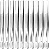 CIYODO 10 Stück Teiliges Edelstahl Stamp Tweezers mit Breiter Flacher...