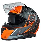 Motorradintegralhelm mit integrierter Sonnenblende und klappbarem Visier...