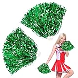 2 Stücke Metal Foil Cheerleading Pom Poms, leichte Cheerleader Pom Poms,...