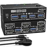 USB3.0-Port Doppelkanal Umschalter 202AS Display Gleichmäßige...