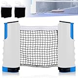 WIYETY Tischtennisnetz, Tragbar Ping Pong Ersatznetz, Ausziehbares...