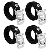 4 Stück Fahrrad Pedale Clips Einstellbare Zehenriemen mit Klemmschloss...