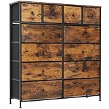 Clevich Stoff-Kommode, Schminktisch Schrank, Aufbewahrungsschrank, 12...