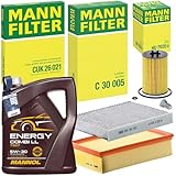 BandelOne enthält Mann Inspektionspaket+Mannol Nrg 5W30 Öl passend für...