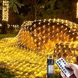 Lichternetz Außen, 3x2m 208LED Dimmbare Lichterkette Außen mit 8 Modi...