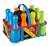 Idena 40116 - Kegelspiel Set XXL, Bowling für Kinder, 10 Kegel aus...