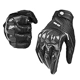 BORLENI Motorradhandschuhe Atmungsaktive Motorradhandschuhe Leder...