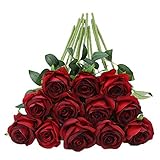 Tifuly 12 PCS Künstliche Rosen, 19,68 '' Single Long Stem Fake Rose Seide...