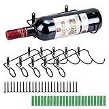 BSTKEY Weinflaschenhalter zur Wandmontage, Eisen, für Rotwein, Getränke,...