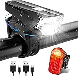 LED Fahrradlicht Set, StVZO Fahrrad Licht USB Aufladbar, Wasserdicht...