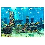 PVC Coral Aquarium Hintergrund Unterwasserposter Aquarium Wand Dekorationen...