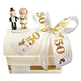 Geld Geschenk zur goldenen Hochzeit - Geschenkbox mit Goldpaar