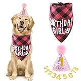 Amaxiu Hund Geburtstag Party Set, Junge Hund Geburtstag Bandana Hut mit 8...