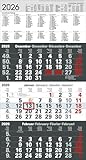Bürokalender 2026 Kontrast 3-Monatskalender großer Wandkalender 3 Monate...