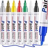 Permanent Marker lackstift glasmalstifte wasserfeste stifte:8 bunt...