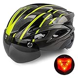 Shinmax Fahrradhelm Herren Damen,Fahrradhelm mit Visier Abnehmbarer...