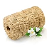 Abio Jute-Schnur 50m 2-3mm Jutegarn 50m Schnur reissfest 100% Natur Jute...