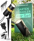 Scandinavian home Gartenbeleuchtung 4er Set - 12V LED Gartenstrahler mit...