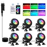 NATPOW Teichbeleuchtung LED Unterwasser, Unterwasserbeleuchtung RGB...