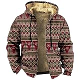 SRZYMJ Winterjacke Herren Lang Warm Dickes Flauschfutter Wintermantel Parka...