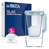 BRITA Glas Wasserfilter-Kanne hellblau (2,5l) inkl. 3X MAXTRA PRO All-in-1...