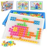 RANJIMA Steckspielzeug Mosaik Steckspiel ab 2, Montessori Spielzeug...