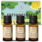 Ätherische Öle Set 3x10ml - Reine Frische Set mit Pfefferminzöl...