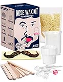 ANRUZ Nasenhaar Wachs Set mit 100 g Nasen Wachs, Nasenwachs Kit mit 20...