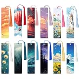 BETESSIN Ästhetische Lesezeichen Papier - 12x Lesezeichen mit...
