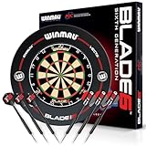 WINMAU Blade 6 Professionelle Bristle Klassische Dartscheibe with Surround...