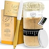 KRUSTENZAUBER Sauerteig Starter Set - 600ml Gärglas mit Spatel u....