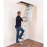 Alufix 10-tread Ziehharmonika Loft Leitern – Ideal für Tiny Dachboden...