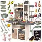 Kinderplay Kinderküche, 65-teiliges Küchenset, Kunststoff, Grau, KP3297,...