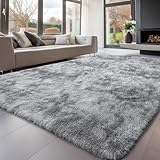 Sour Lemon Hochflor Teppich Grau Teppich Wohnzimmer 120x160 Waschbar...