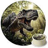 J&M DECO Tortenaufleger Dino – essbare Dinosaurier Tortendeko Ø 20 cm...
