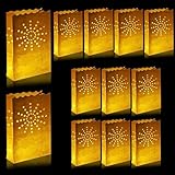 12 Stück Papier Lichttüten weiße Lichtertüten Papier Lichttüten...