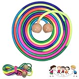 Donluhu Springseil Kinder Mehrspieler, 5 Meter Sprungseil Mehrspringer,...