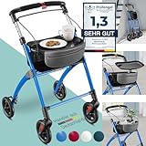 maxVitalis Wohnungsrollator 54cm breit, faltbar und leicht, inkl. Tablett &...