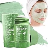 2 Stück Green Mask Stick,Grüner Tee Cleansing Maske Stick Blackhead...