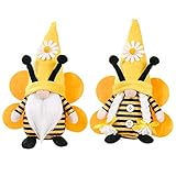 SKIKHN Biene Wichtel Frühling Deko, Frühlingswichtel Tischdeko, Biene