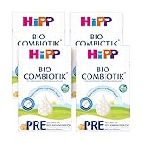 HiPP PRE Bio Combiotik (4 x 600g), Anfangsmilch von Geburt an, mit...