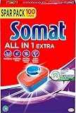 Somat All in 1 Extra Spülmaschinen Tabs (100 Tabs), Geschirrspül Tabs...