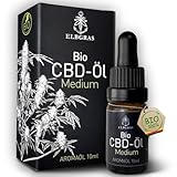 Bio CBD Öl 20% - Elbgras - Deutsches Bioprodukt - Hanföl Cannabis Tropfen...