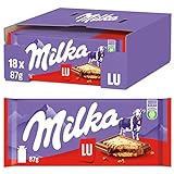 Milka & LU Kekse 18 x 87g, Zartschmelzende Alpenmilch Schokoladentafel mit...