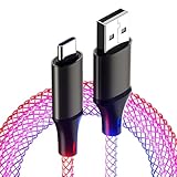 Sikai 1M USB C Kabel Led,RGB USB A auf Typ C Ladekabel,Usb C Ladekabel Led...