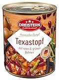 DREISTERN Texastopf mit roten und grünen Bohnen 800 g | leckeres...