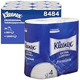 Kleenex Premium Toilettenpapier Rolle 8484, WC-Papier 24 Rollen x 160...