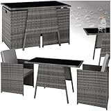 tectake® Poly Rattan Sitzgruppe für 2 Personen, Outdoor Möbel...